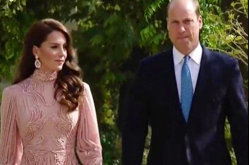 Kate Middleton dazzles in blush-pink Eli Saab gown at Crown Prince Hussein and Rajwa Al Saif’s wedding