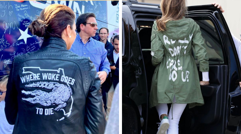 Casey DeSantis compared to Melania Trump after wearing ‘Where Woke Goes to Die’ jacket in Iowa