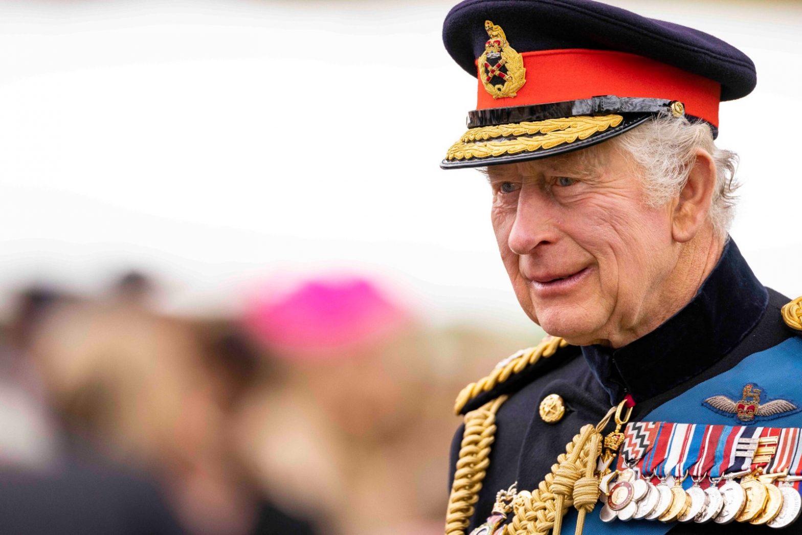 King Charles III salutes as he rides to his first Birthday Parade as sovereign | Watch video