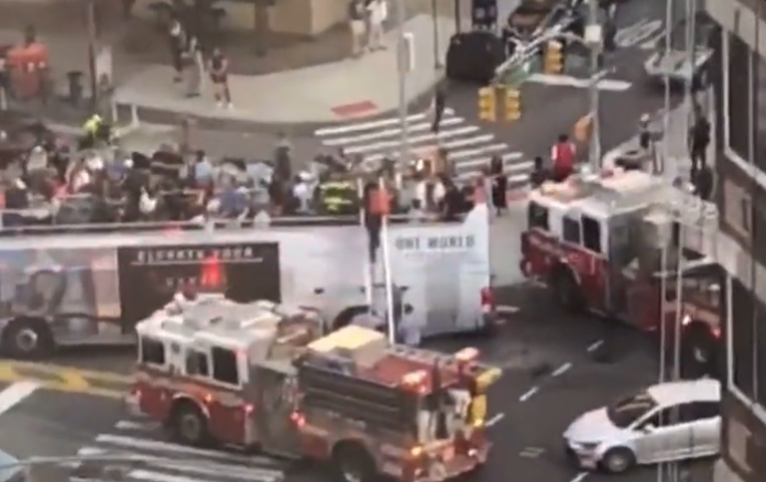 Bus accident: Double-decker collides with city bus in Manhattan, New York City, over 50 injured |Watch Video