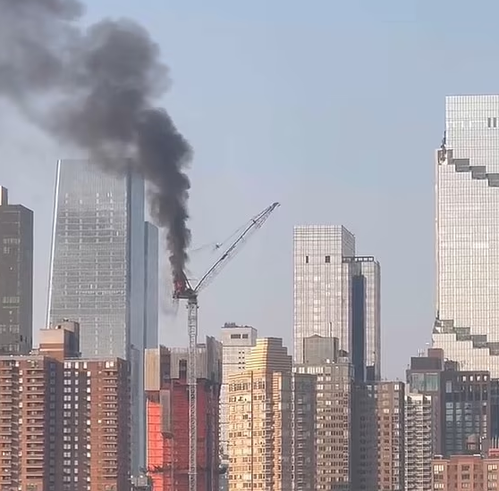 NYC crane catches fire, collapses on Manhattan high rise under construction | Watch video