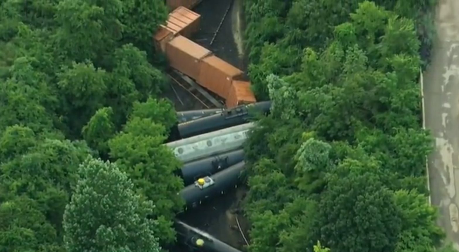 Multiple homes evacuated in Pennsylvania after train carrying hazardous materials derails | Watch video