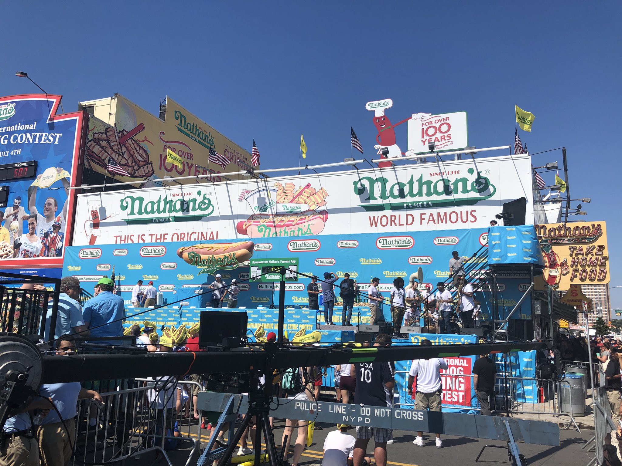 Why was Nathan's Hot Dog Eating Contest for men canceled? Opoyi