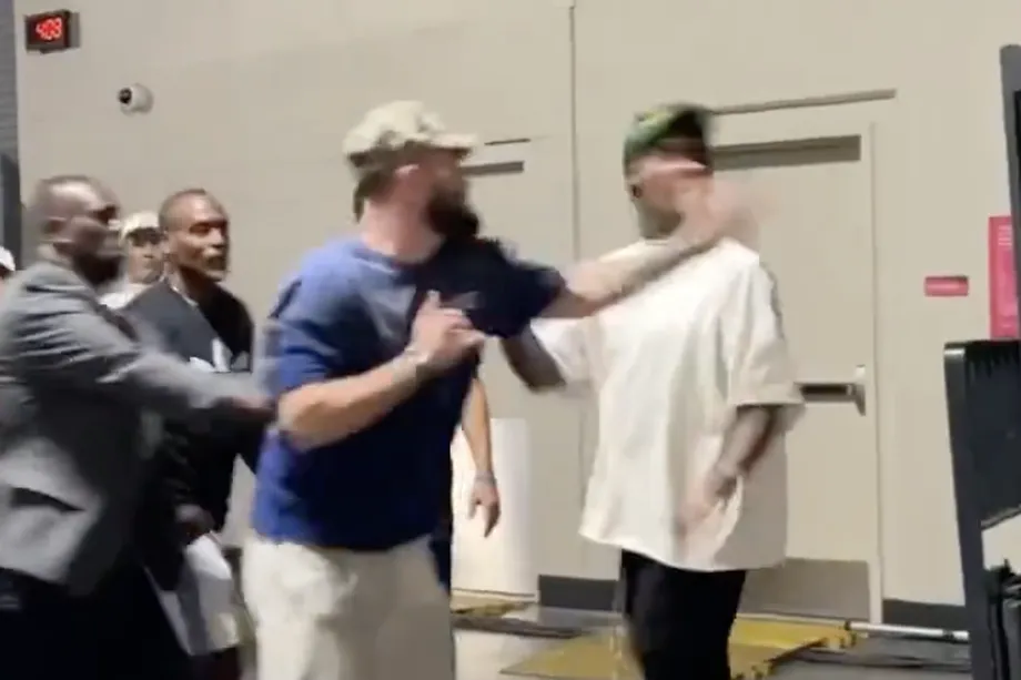 Caleb Plant slaps Jermall Charlo backstage during the Errol Spence Jr and Terence Crawford weigh-in: Watch Video