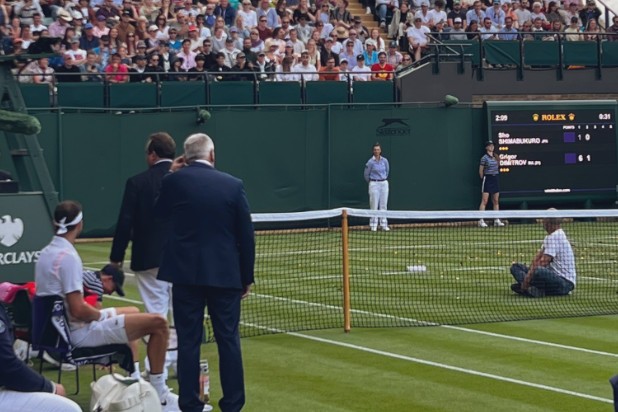 Just Stop Oil protestors invade Wimbledon tennis court and sprinkle glitter, disrupt game | Watch video