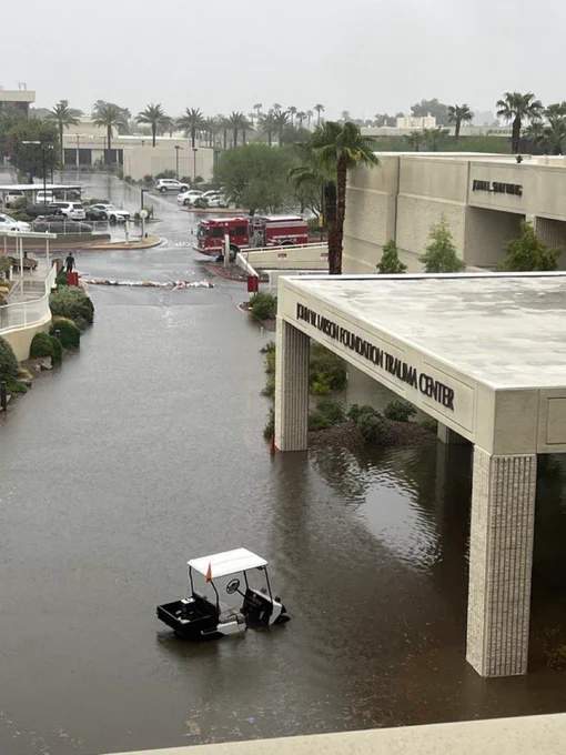 Flooding at Eisenhower hospital in Rancho Mirage, California: Watch Videos