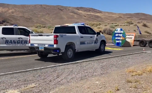Nevada rangers ram truck through climate protest blockade, arrest activists at gunpoint | Watch video