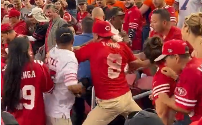 Brawl during San Francisco 49ers vs Denver Broncos preseason game ends in knockout | Watch video