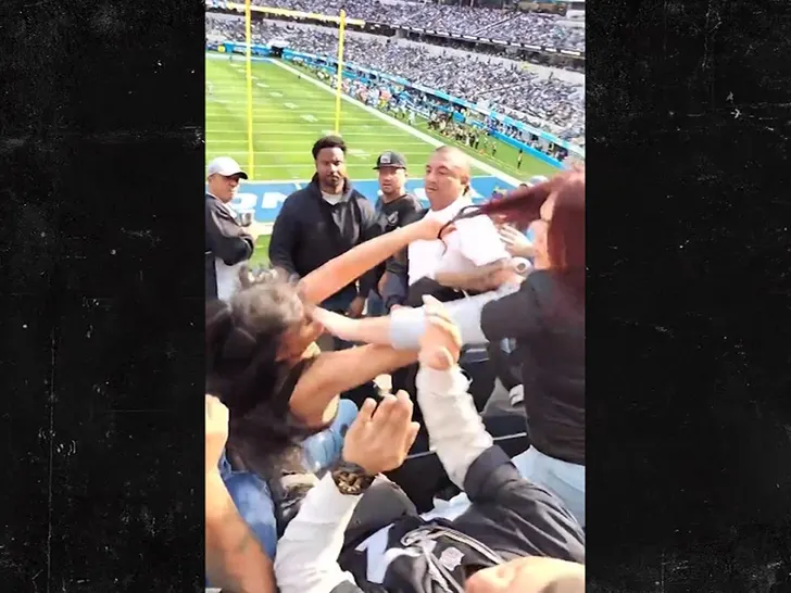 Brawl between two female fans at Chargers vs. Raiders game goes viral: Watch