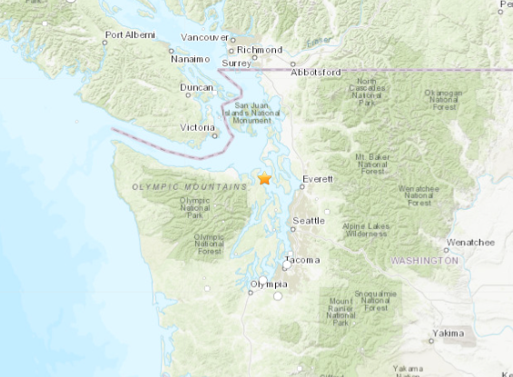 4.5 magnitude earthquake strikes near Seattle, Washington