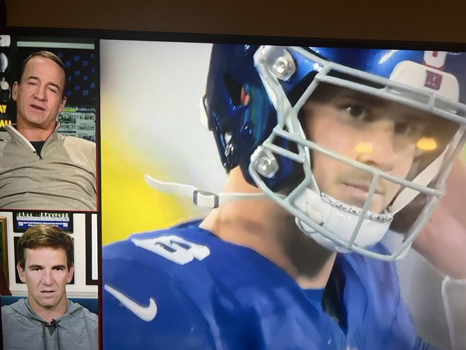 Eli and Peyton Manning’s reaction to Daniel Jones throwing Pick-6 goes viral: Watch Video
