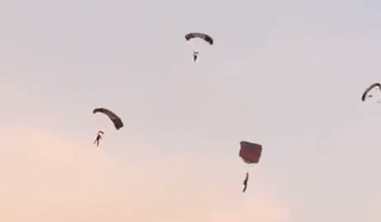 Video of Israel’s sky filled with Hamas terrorists parachuting down goes viral