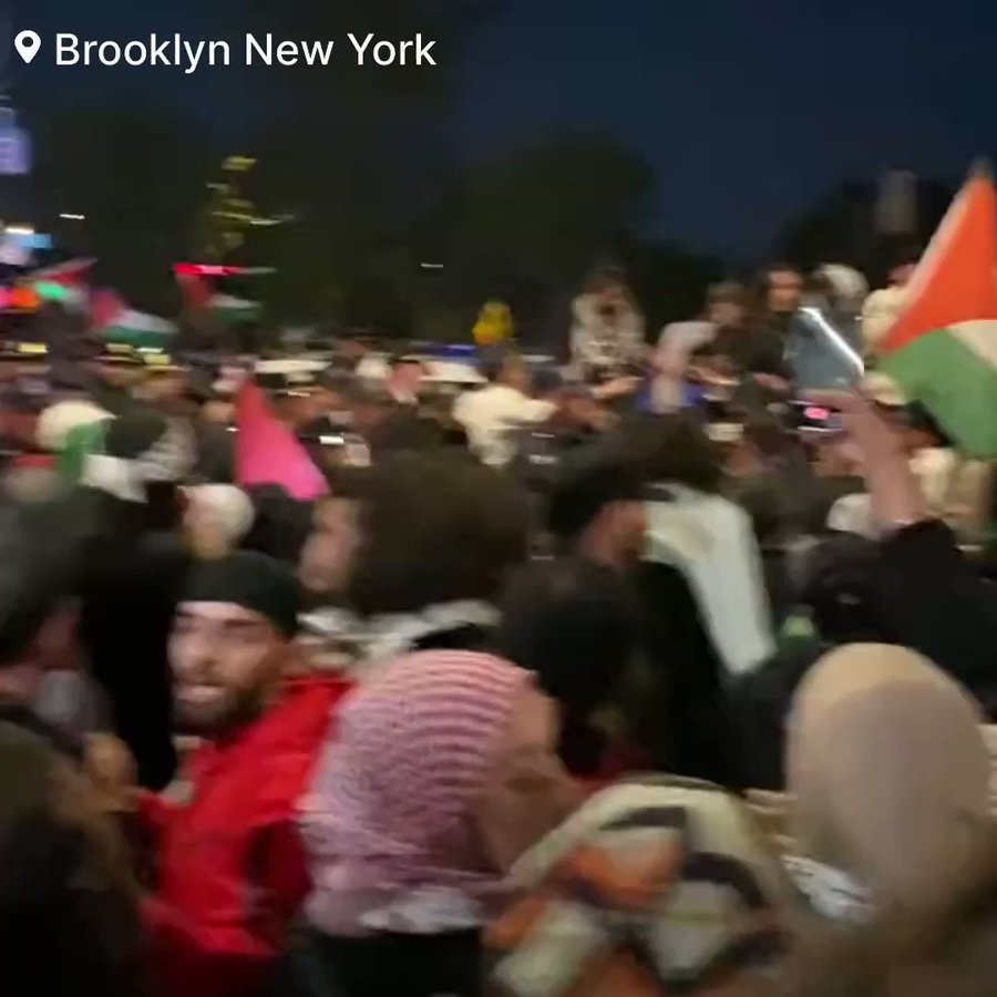 NYPD arrests multiple people in pro-Palestine protest at Brooklyn, New York| Watch Video