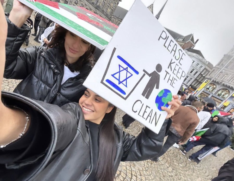 Who is Zara Hussein? Netherlands student holds up antisemitic poster