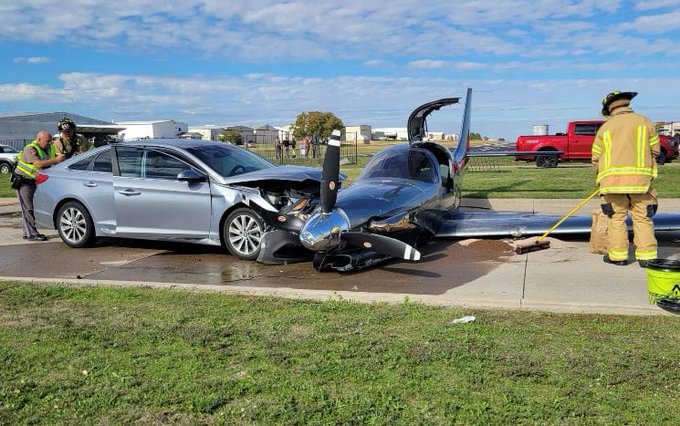 Plane crash in Mckinney, Texas: Small aircraft overtakes runway, crashes through fence into car| Watch Video