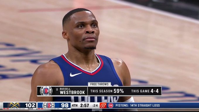 Russell Westbrook gets in an altercation with fan in Clippers vs Muggets| Watch Video