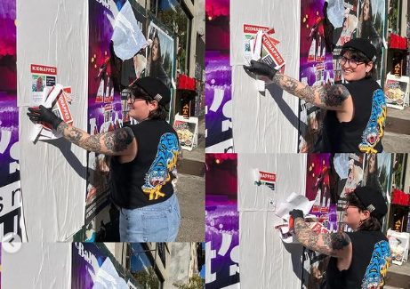 Who is Maria Fitch? NYC tattoo artist caught tearing down posters of kidnapped Israeli children by Hamas