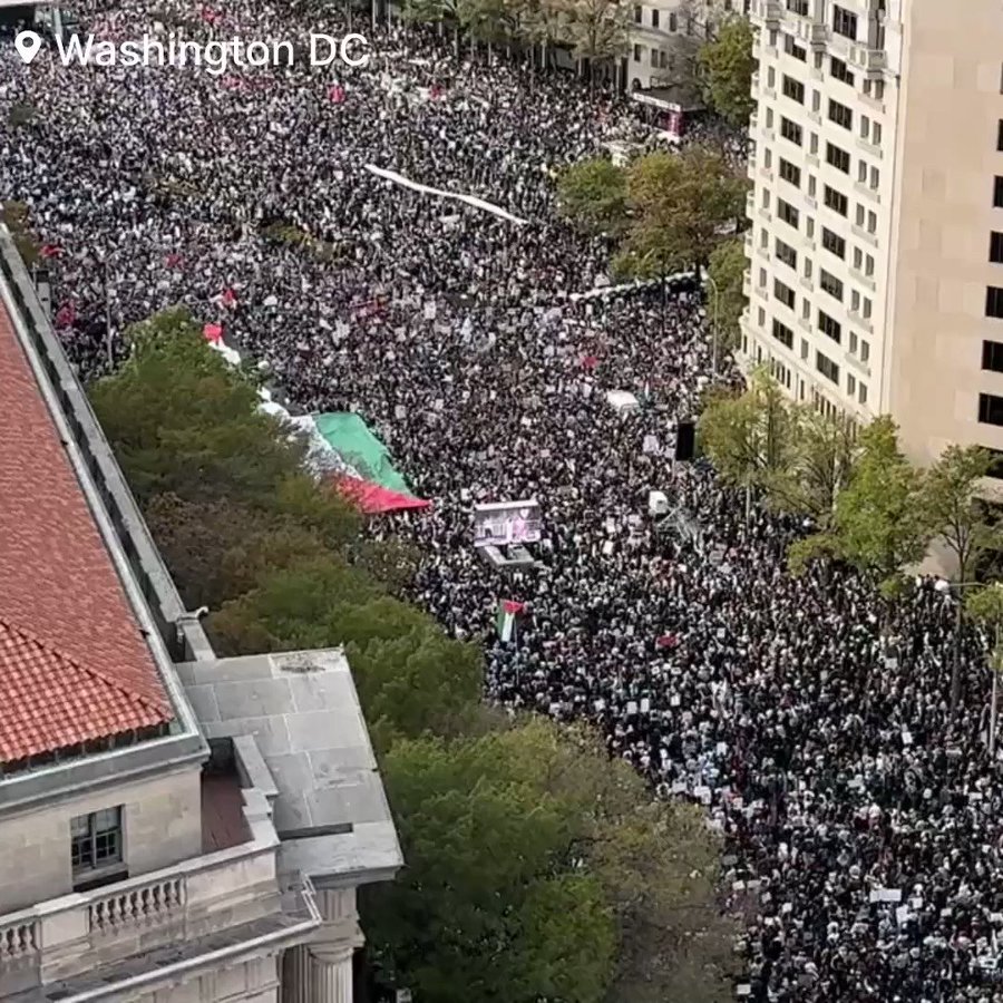 Massive pro-Palestine protest takes over Washington DC| Watch Video