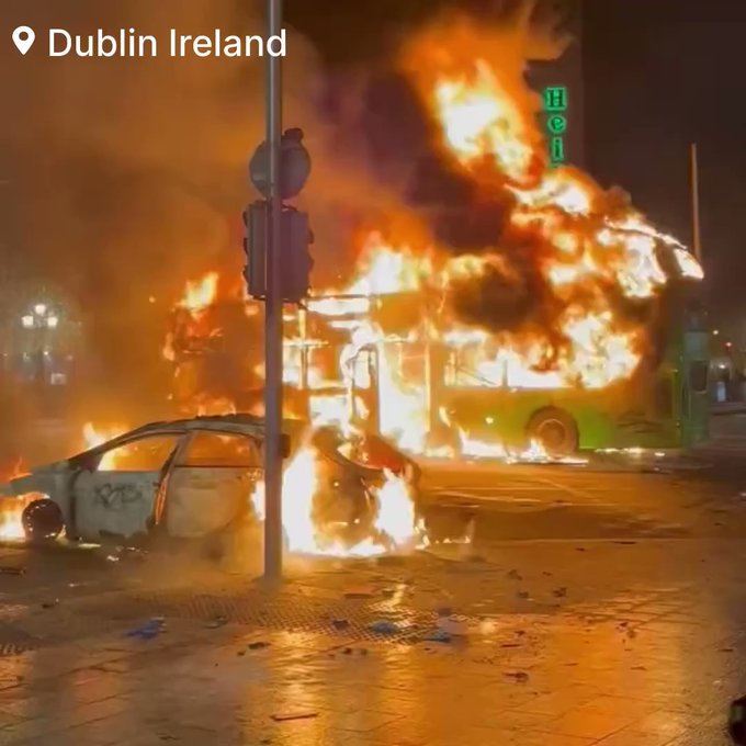 Ireland riots: Knife attack sparks riots in Dublin, five including three children injured| Watch videos