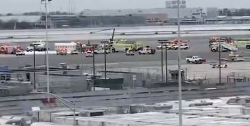 Truck overturns at JFK Airport, unleashing 10,000 gallons of fuel on runway | Watch Video