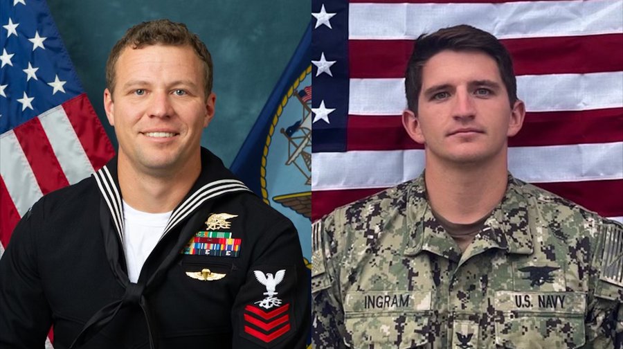 Who were Christopher J. Chambers and Nathan Gage Ingram? Navy SEALs die intercepting vessel carrying illegal arms from Iran to Yemen.