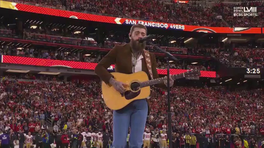 Post Malone performs ‘America the Beautiful’ at SuperBowl| Watch Video